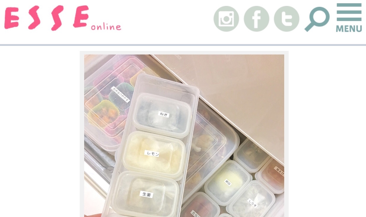 8月28日配信 ESSE on-line (エッセオンライン) 食品ロスにさせない冷蔵庫整理収納術【小物編】 IMG_3536